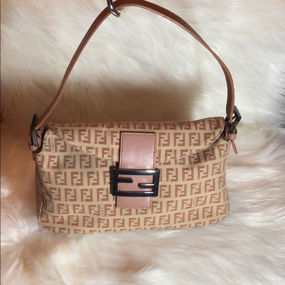 💯Original! Fendi Zucca Monogram Flap over canvas